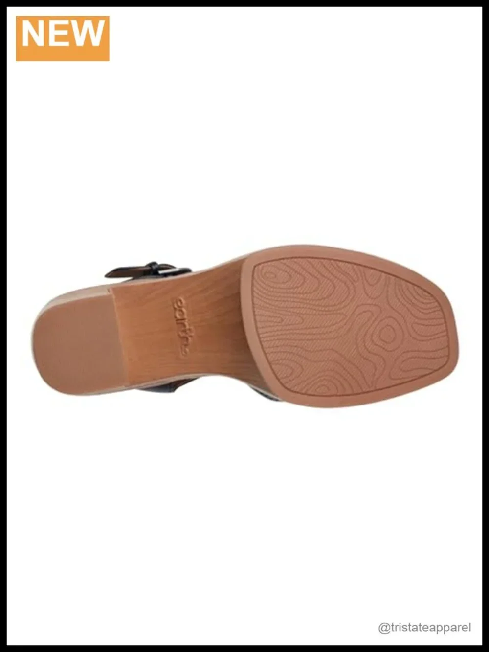 Earth Quinty Leather Platform Sandals Open Toe Ankle Strap Buckle